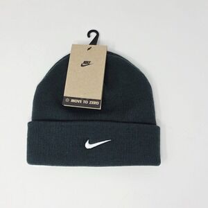 Nike Peak Tall Cuff Futura Knit Beanie Moss Green HF0189-390 White Swoosh Unisex